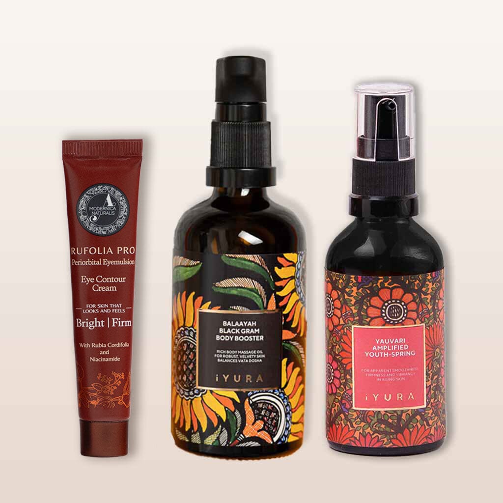 Bestsellers Bundle: Perfect Bundle for Dry, Mature &amp; Aging Skin with Pro Beauty set The Ayurveda Experience 