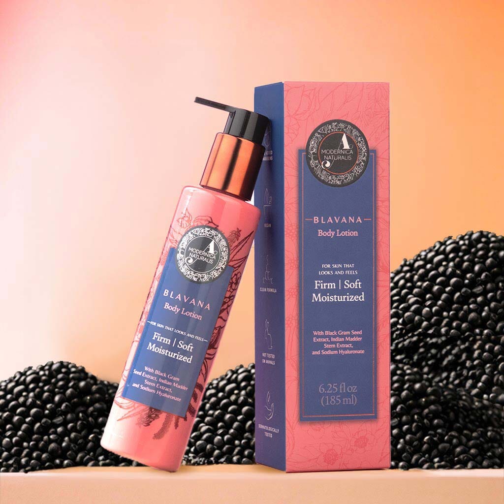 Blavana Body Lotion - Moisturizes, Softens, Firms Dry, Aging, Crepey Skin - Revolutionary Formula with Black Gram - Best Body Lotion for Mature Body Skin - With Clinically Proven Ingredients Lotion &amp; Moisturizer A Modernica Naturalis 